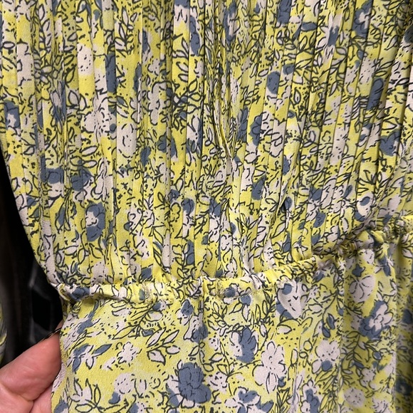 Maeve Anthropologie Galen Ray Of Sunshine Yellow Floral Dress - Picture 7 of 7
